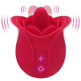 Rose Shaped Tongue Vibrator, Rose Sex Toy with 9 Licking, Quiet Licking Vibrator for Women Clitoral, Nipple, Vaginal Rose Shaped Tongue Vibrator, Rose Sex Toy with 9 Licking, Quiet Licking Vibrator for Women Clitoral, Nipple, Vaginal